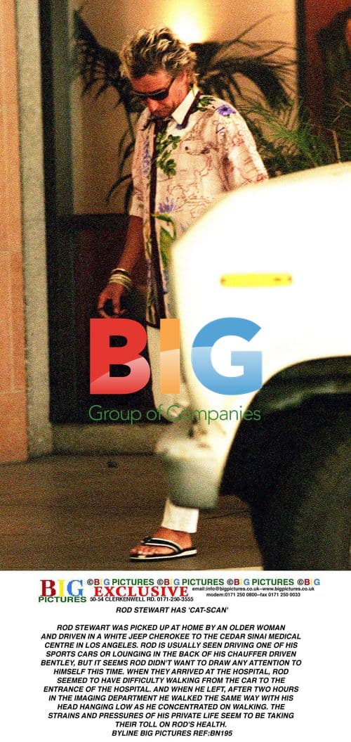 ROD STEWART Has 'Cat-Scan' at Hospital