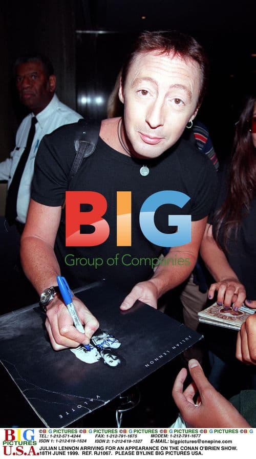 JULIAN LENNON ARRIVES FOR CONAN O'BRIEN SHOW