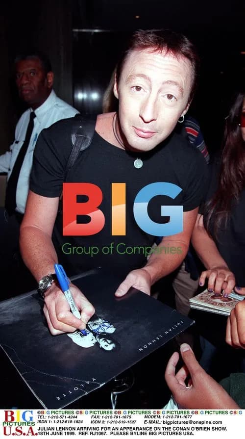 JULIAN LENNON ARRIVES FOR CONAN O'BRIEN SHOW