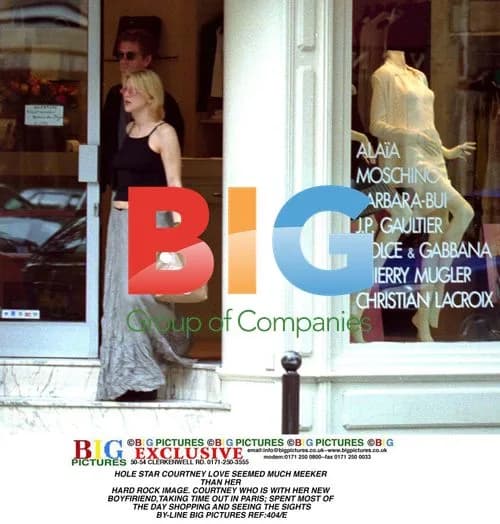 Courtney Love Seen Shopping in Paris