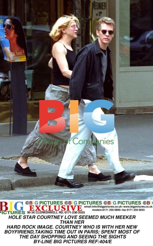 Courtney Love takes a break in Paris with boyfriend