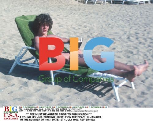JFK Jr. on Beach in Jamaica, 1977