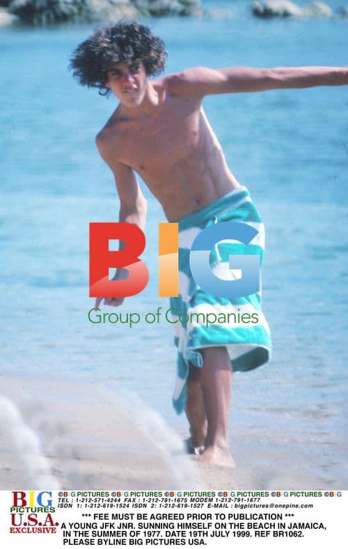 JFK Jr. Sunbathing in Jamaica, 1977