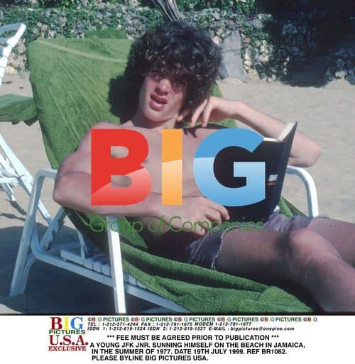 JFK JNR. Sunning on Beach in Jamaica, 1977