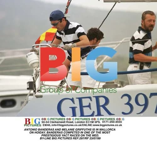 Banderas and Griffith at Mallorca Regatta