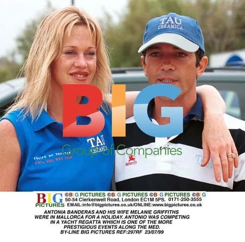 Melanie Griffith and Antonio Banderas at Regatta in Mallorca