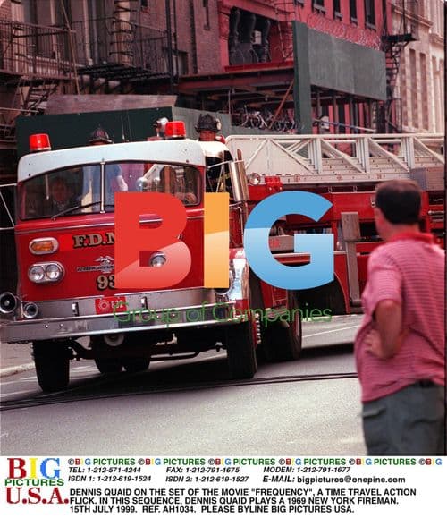 Dennis Quaid on set of Frequency film