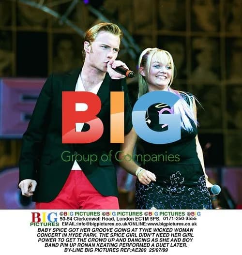 Baby Spice Performs With Ronan Keating