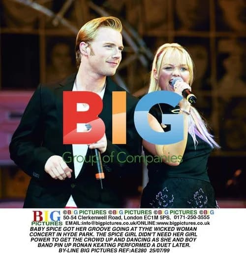 Baby Spice Performs Duet with Ronan Keating