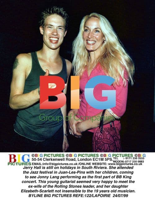 Jerry Hall at Jazz Festival with Jonny Lang