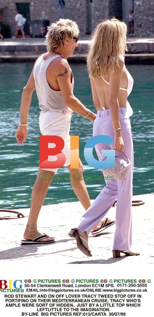 Rod Stewart and Tracy Tweed in Portofino