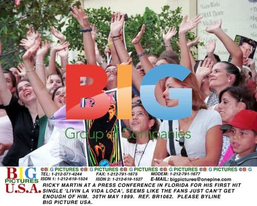 Ricky Martin at Press Conference for 'Livin La Vida Loca'