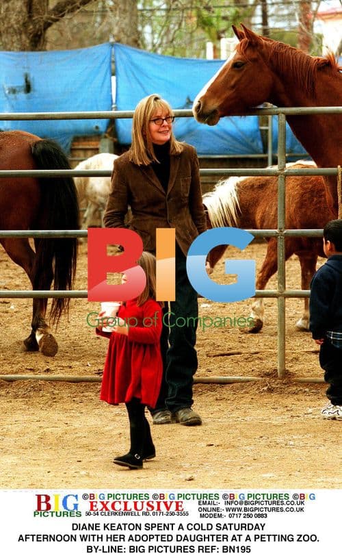 Diane Keaton at Petting Zoo with Daughter