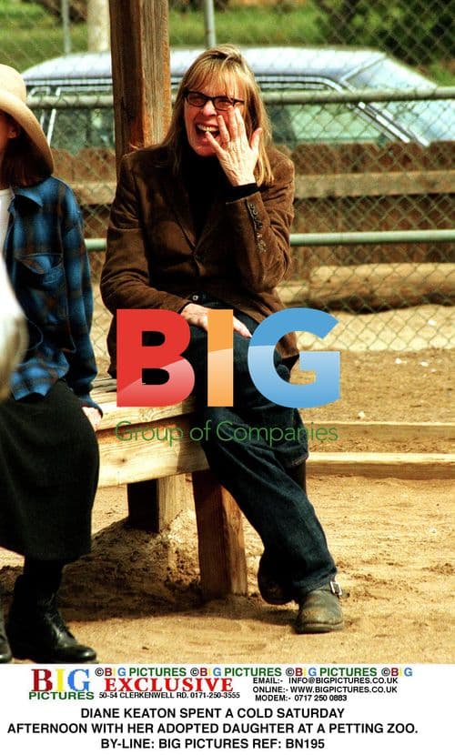 Diane Keaton at Petting Zoo with Daughter