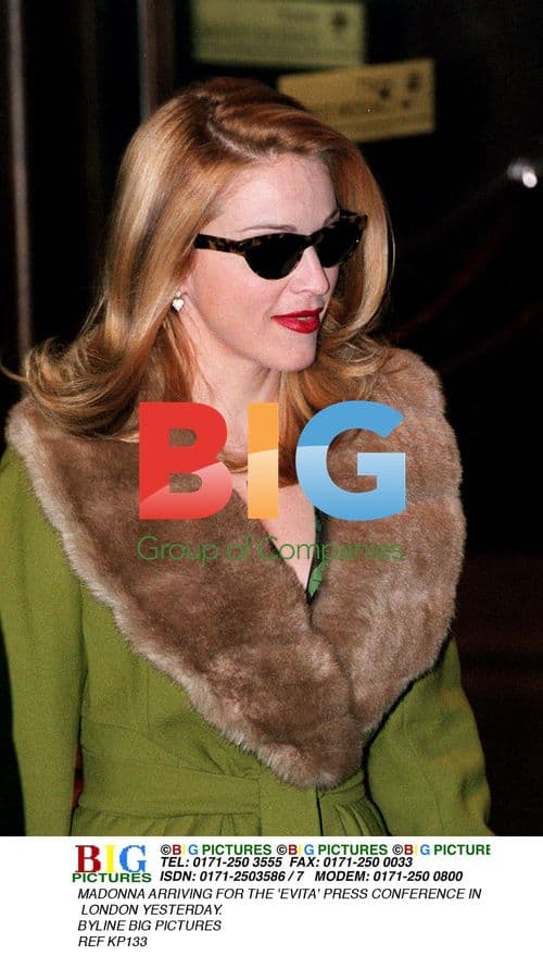 MADDONA Arrives for EVITA Press Conference