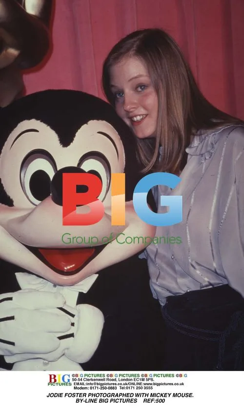 Jodie Foster Poses with Mickey Mouse