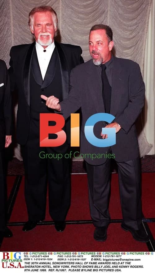 Billy Joel and Kenny Rogers at Songwriters Hall of Fame Awards