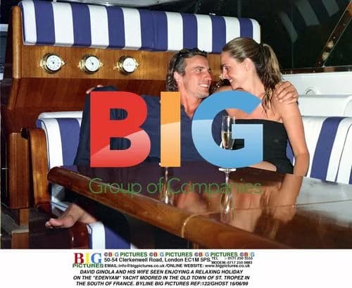 David Ginola and wife on holiday in St Tropez