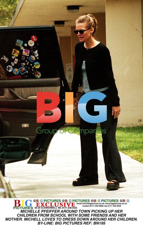Michelle Pfeiffer picks up children from school