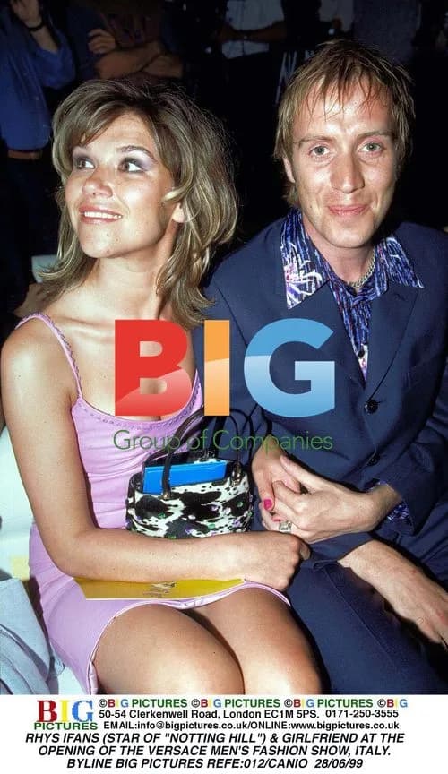 Rhys Ifans and girlfriend at Versace fashion show
