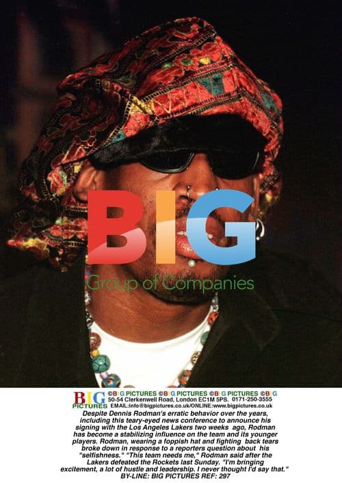 Dennis Rodman Emotional at Lakers Press Conference