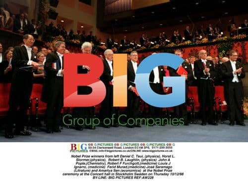 Nobel Prize winners at Stockholm ceremony