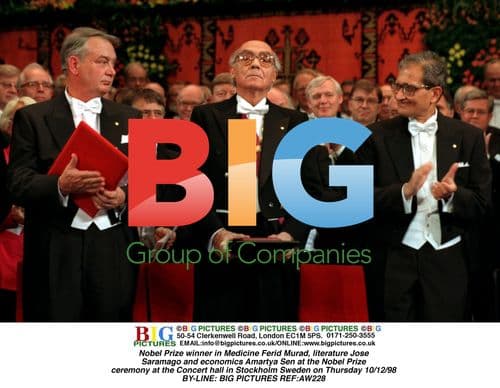 Nobel Prize winners at Stockholm ceremony