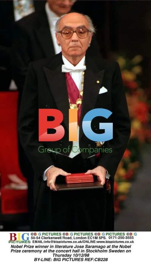 Jose Saramago at Nobel Prize ceremony in Stockholm
