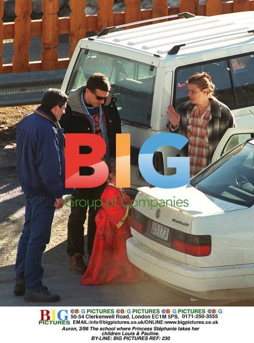 Princess Stephanie at school with kids Louis & Pauline