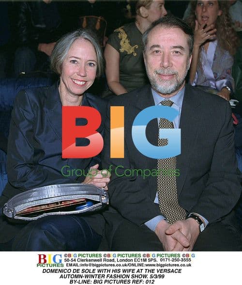 Domenico De Sole and Wife at Versace Show