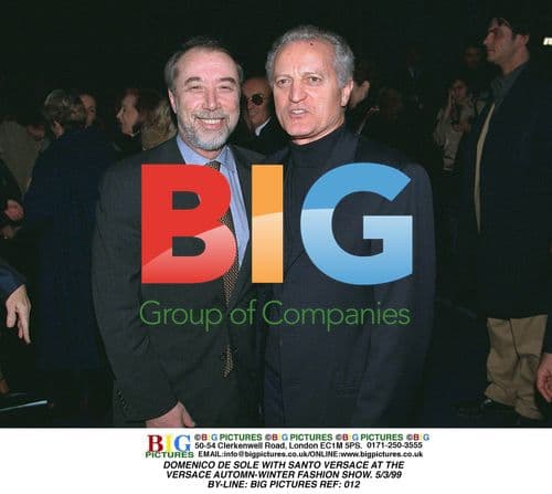 Domenico de Sole and Santo Versace at Versace Fashion Show