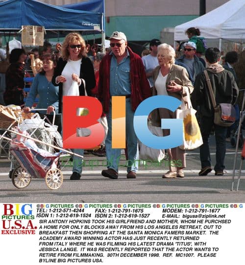 Sir Antony Hopkins Out with Girlfriend and Mother