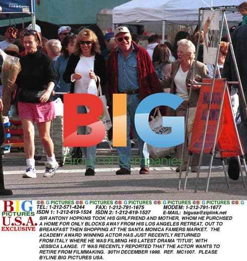 Sir Antony Hopkins Out with Girlfriend and Mother