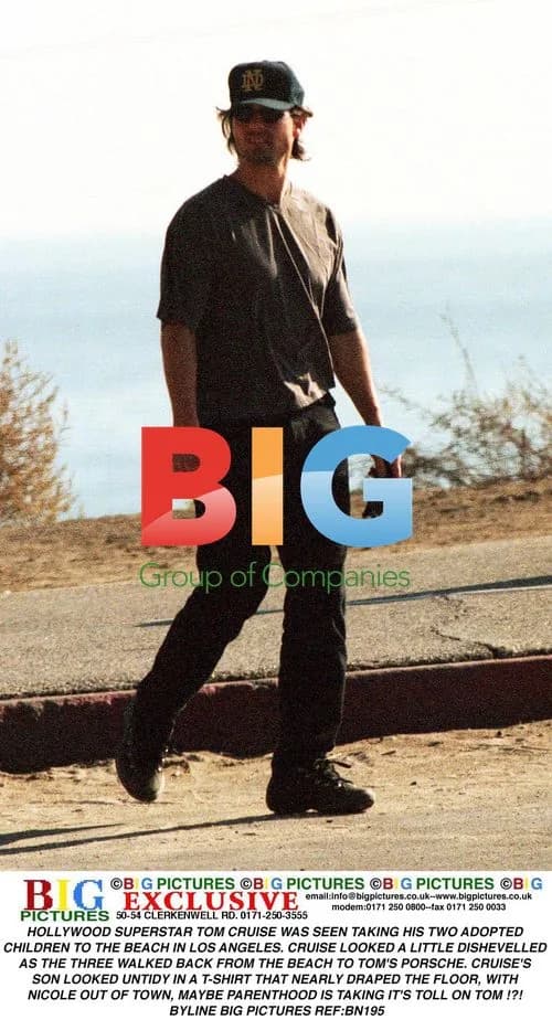 Tom Cruise with Adopted Kids at LA Beach