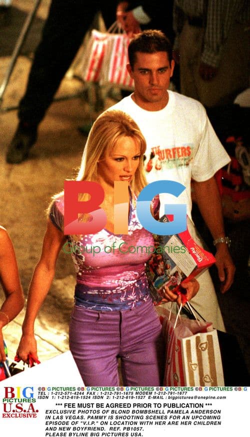 Pamela Anderson Filming in Vegas
