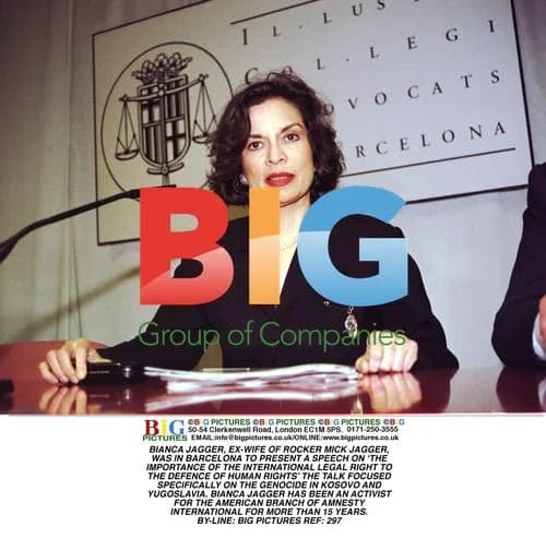 Bianca Jagger Presents Speech on Human Rights