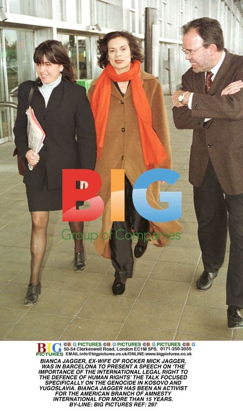 Bianca Jagger Gives Speech on Human Rights in Barcelona