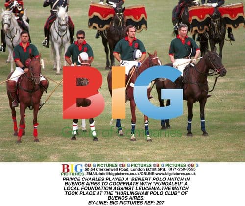Prince Charles Plays Polo Match for Leukemia Foundation