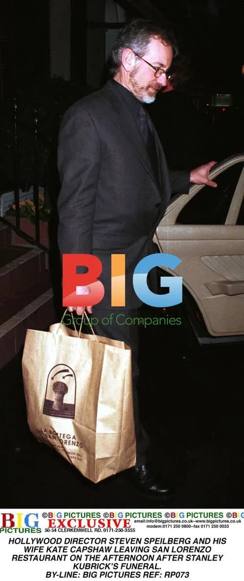 Steven Spielberg and Kate Capshaw leaving restaurant
