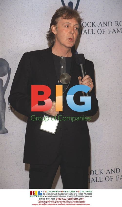Paul McCartney at Rock Hall Induction