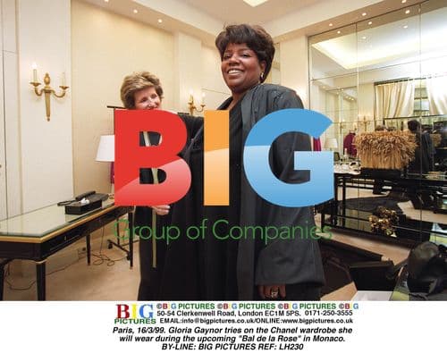 Gloria Gaynor tries on Chanel wardrobe for Monaco event