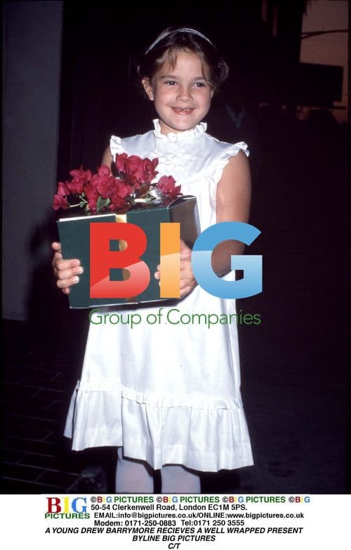 Drew Barrymore Receives Present