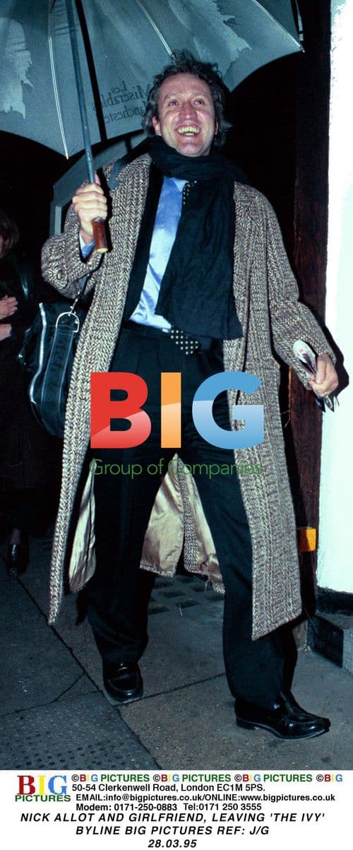 Nick Allot and girlfriend leaving The Ivy restaurant