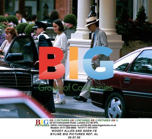 Woody Allen and Soen-ye Entering Car