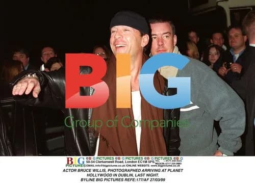 Bruce Willis Arrives at Planet Hollywood in Dublin
