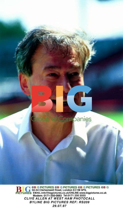 Clive Allen at West Ham Photocall