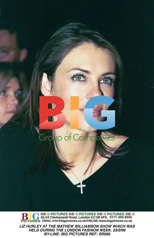 Liz Hurley at Mathew Williamson Fashion Show