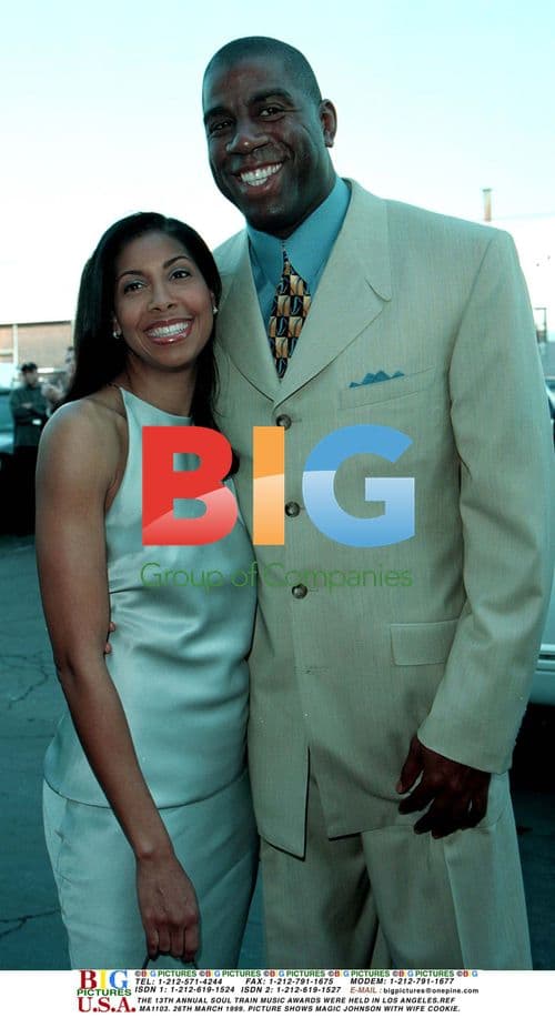 Magic Johnson with wife Cookie at Soul Train Awards