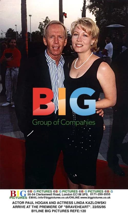 Paul Hogan and Linda Kazlowski at "Braveheart" Premiere