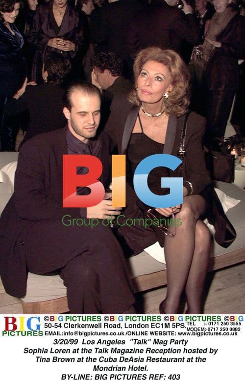 Sophia Loren at Talk Magazine Party